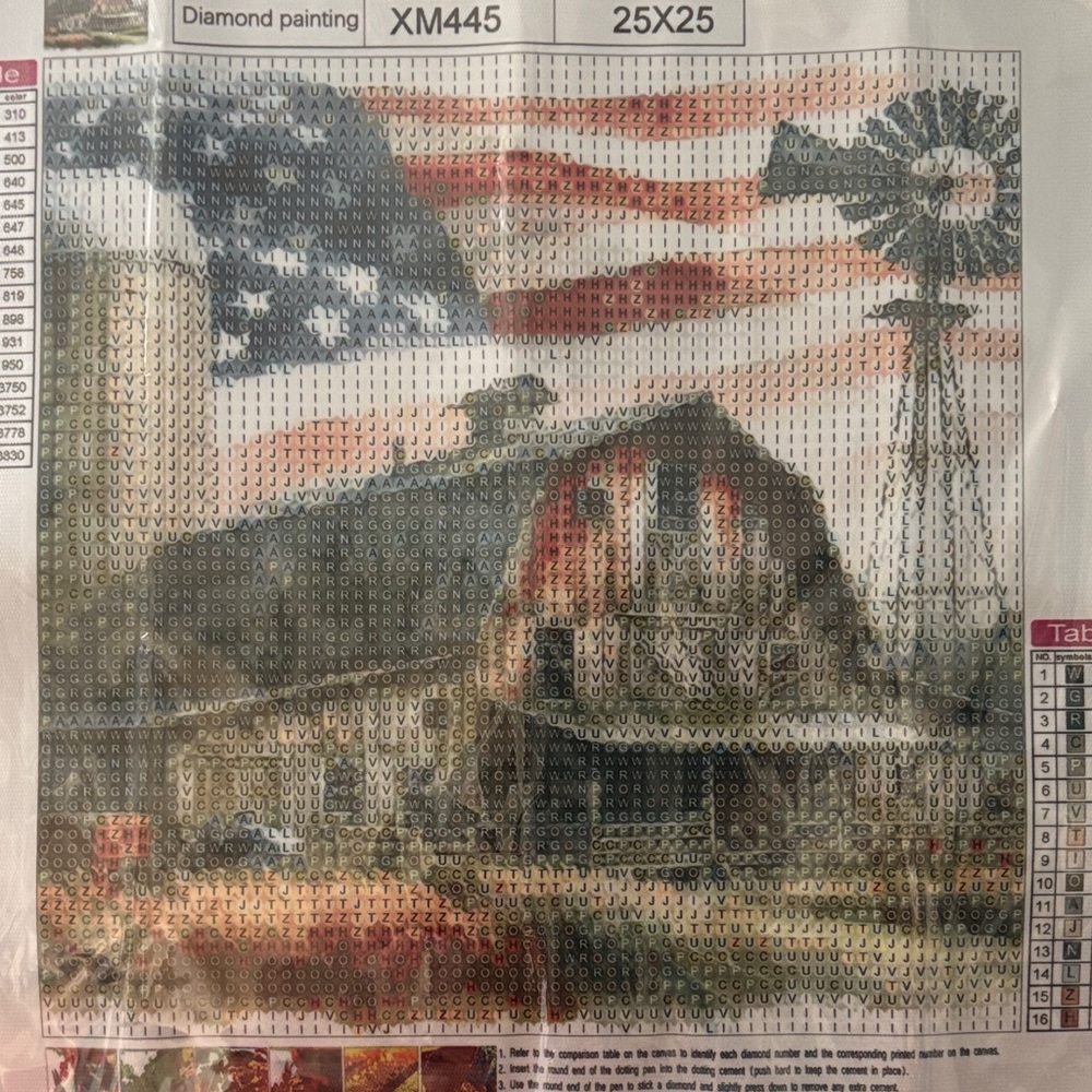 37-8. American Flag Barn Diamond Painting Kit